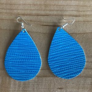 Faux leather textured earrings